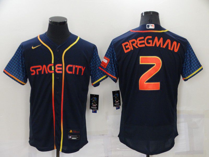 Men Houston Astros 2 Bregman Blue City Edition Elite Nike 2022 MLB Jersey